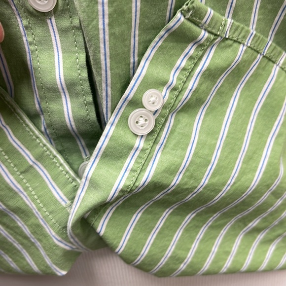 L.L. Bean Striped Cotton Roll-Tab Shirt Large - Picture 9 of 12